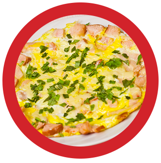 Chicken Omelette with Chips